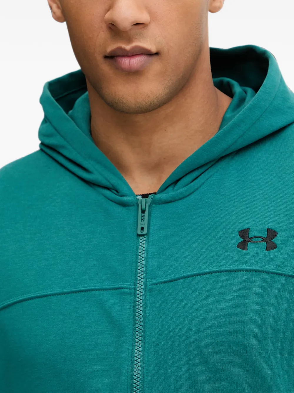 Under Armour Rival hoodie met geborduurd logo en rits Groen