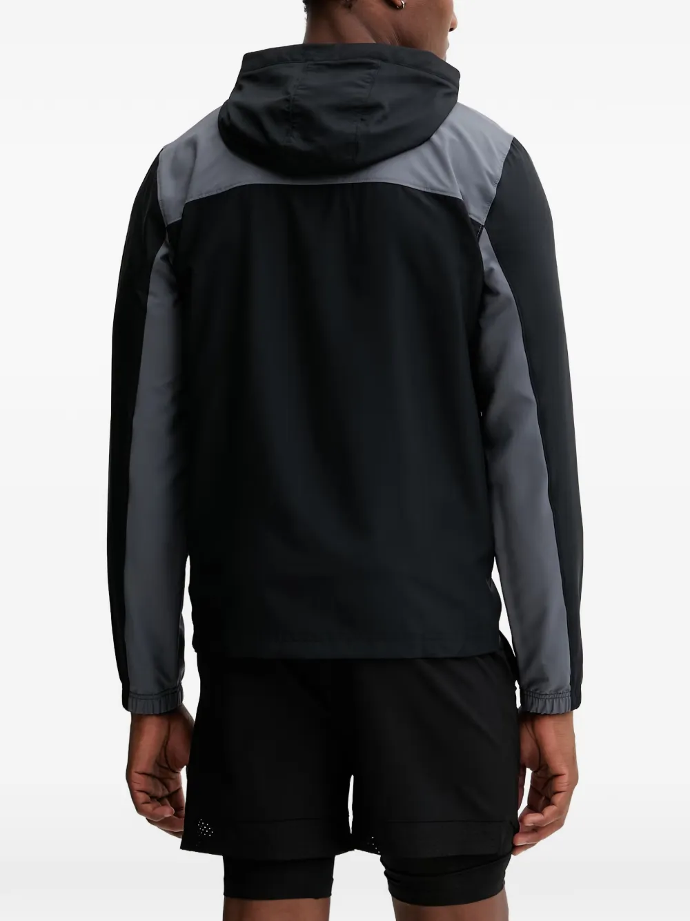 Under Armour Tech™ Sport Woven jack met capuchon met trekkoord en colourblocking Zwart