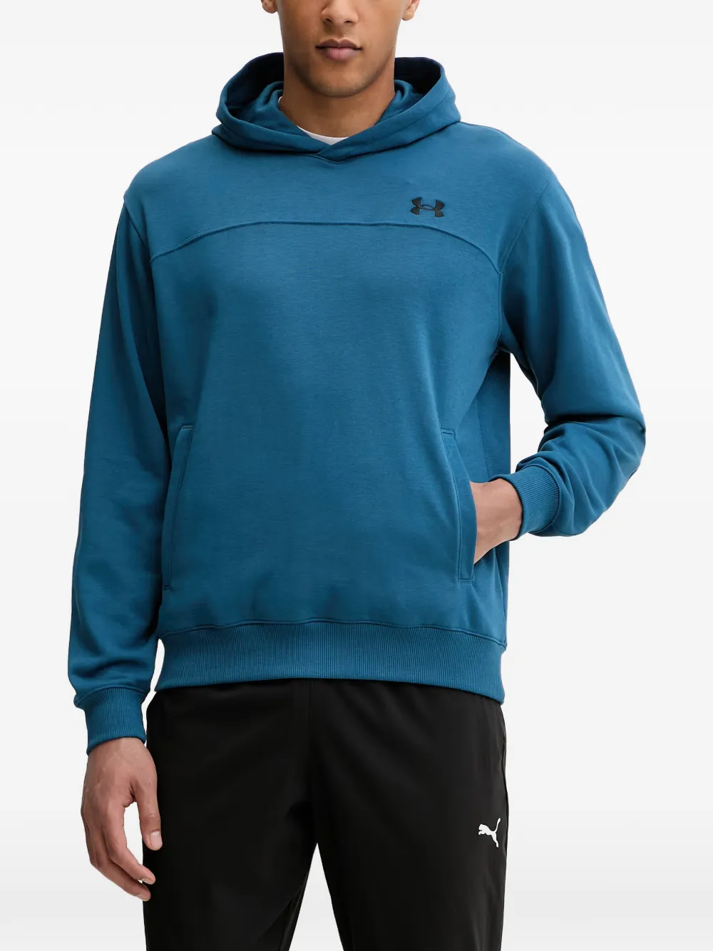 Under Armour Rival Lightweight logo-patch hoodie - Blau