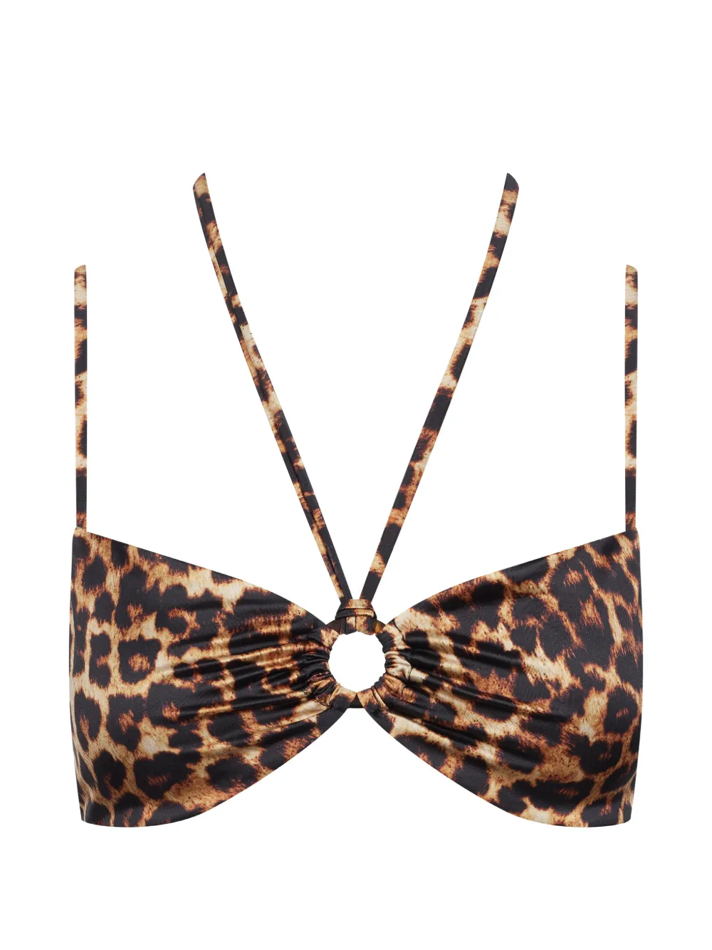 Maison Close leopard-print ring-detail bikini - Marrone