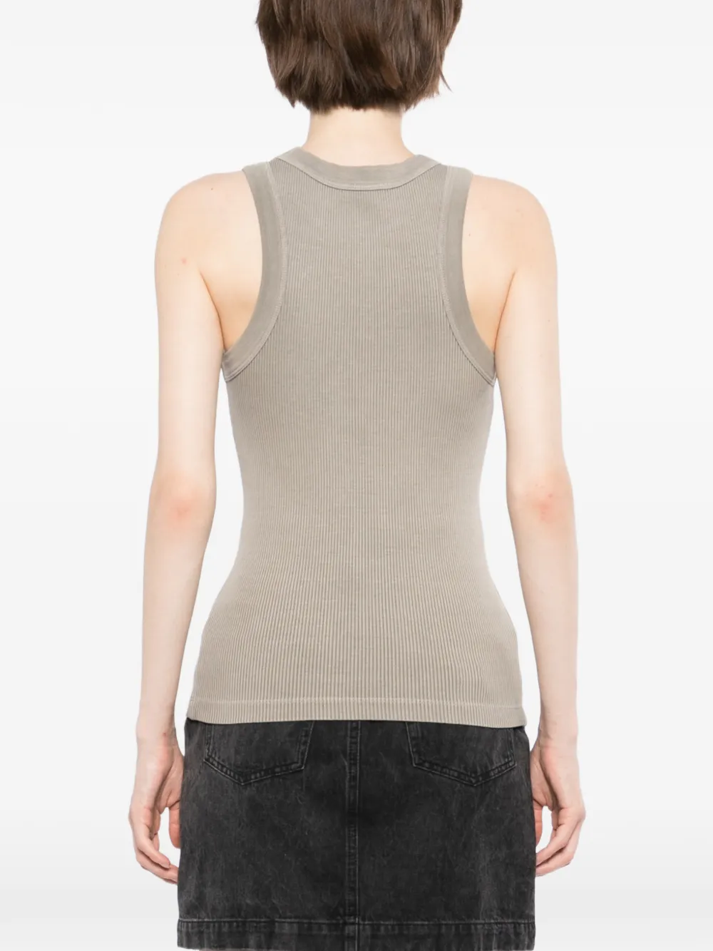 AGOLDE Leigh geribbelde tanktop Beige