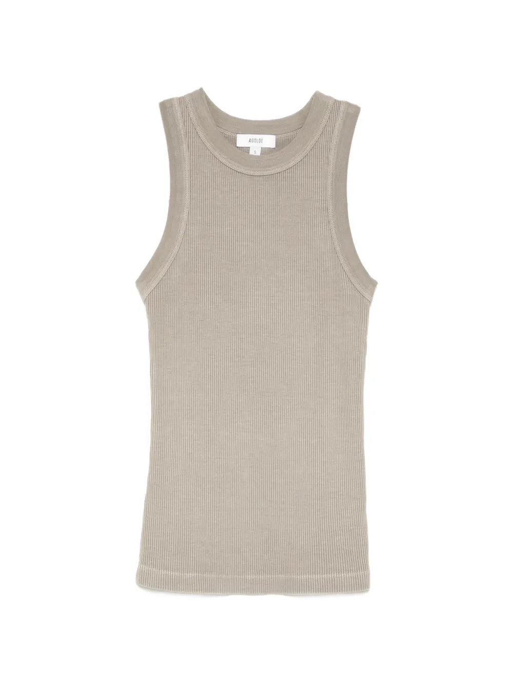 AGOLDE Leigh ribbed tank top - Toni neutri