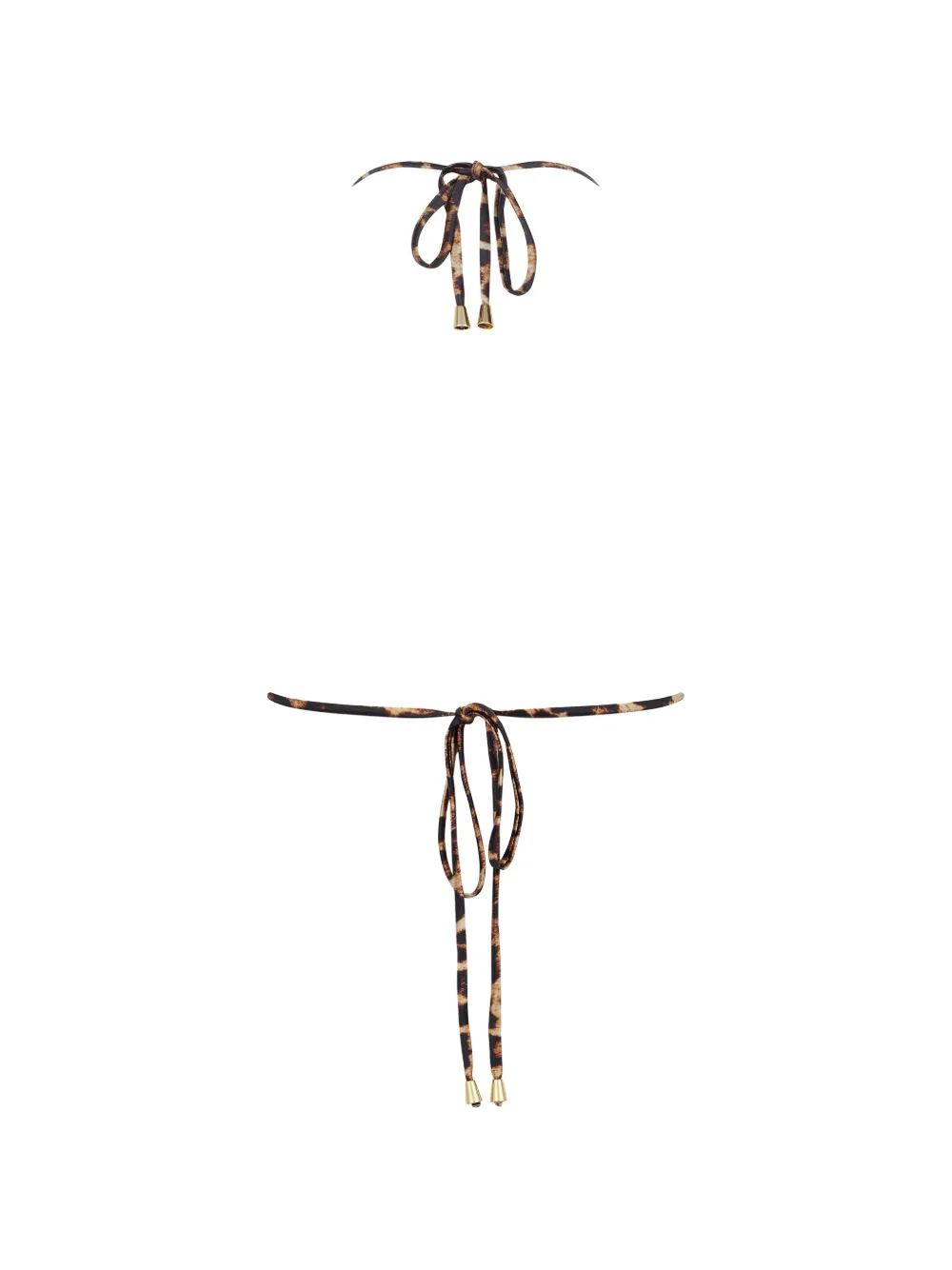 Maison Close Bikini met luipaardprint en ringdetail Bruin
