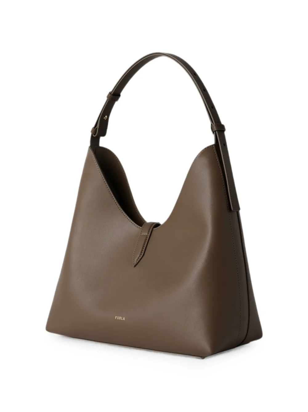 Furla Goccia leren shopper Bruin