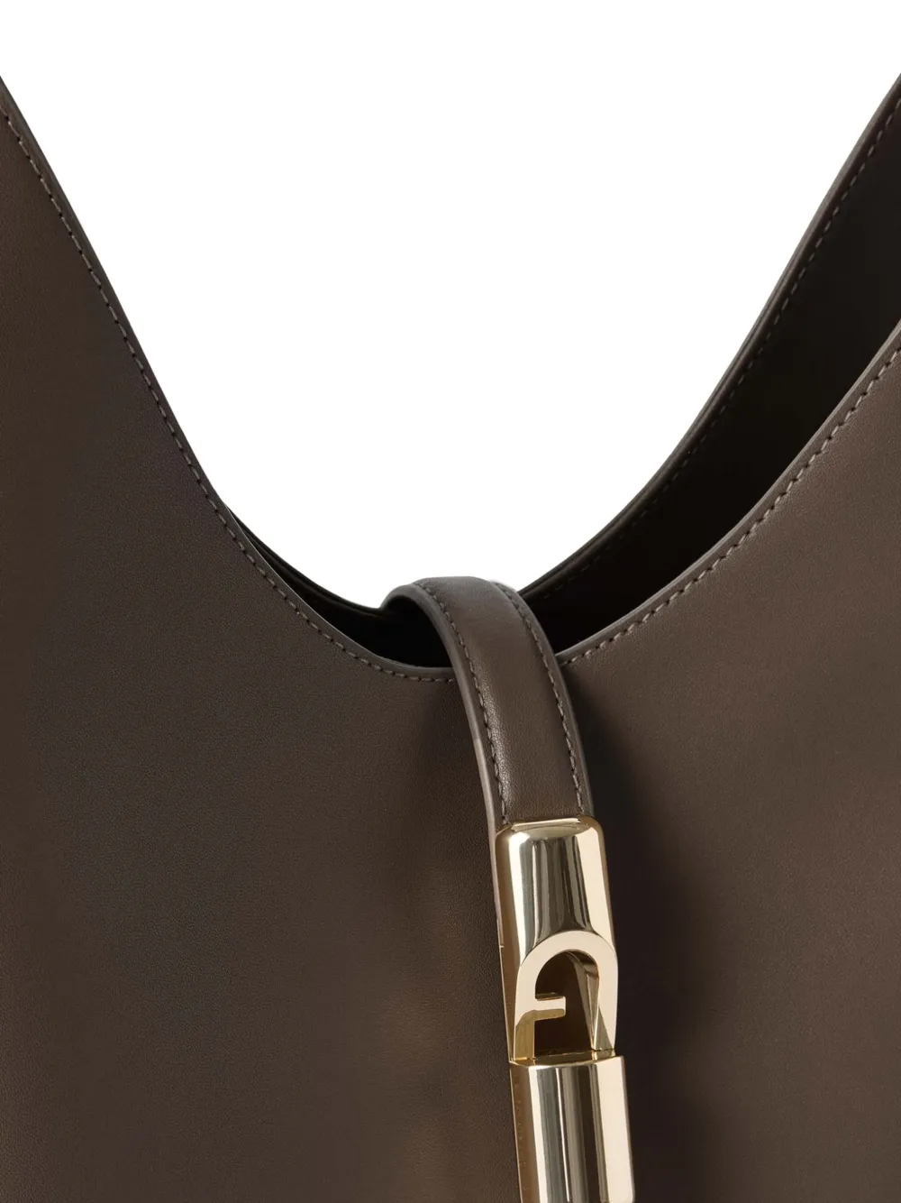Furla Goccia leren shopper Bruin