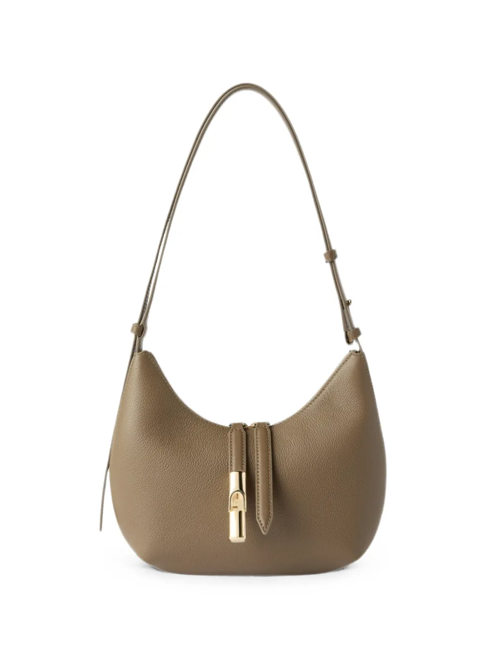 Furla Goccia grained leather shoulder bag - Toni neutri