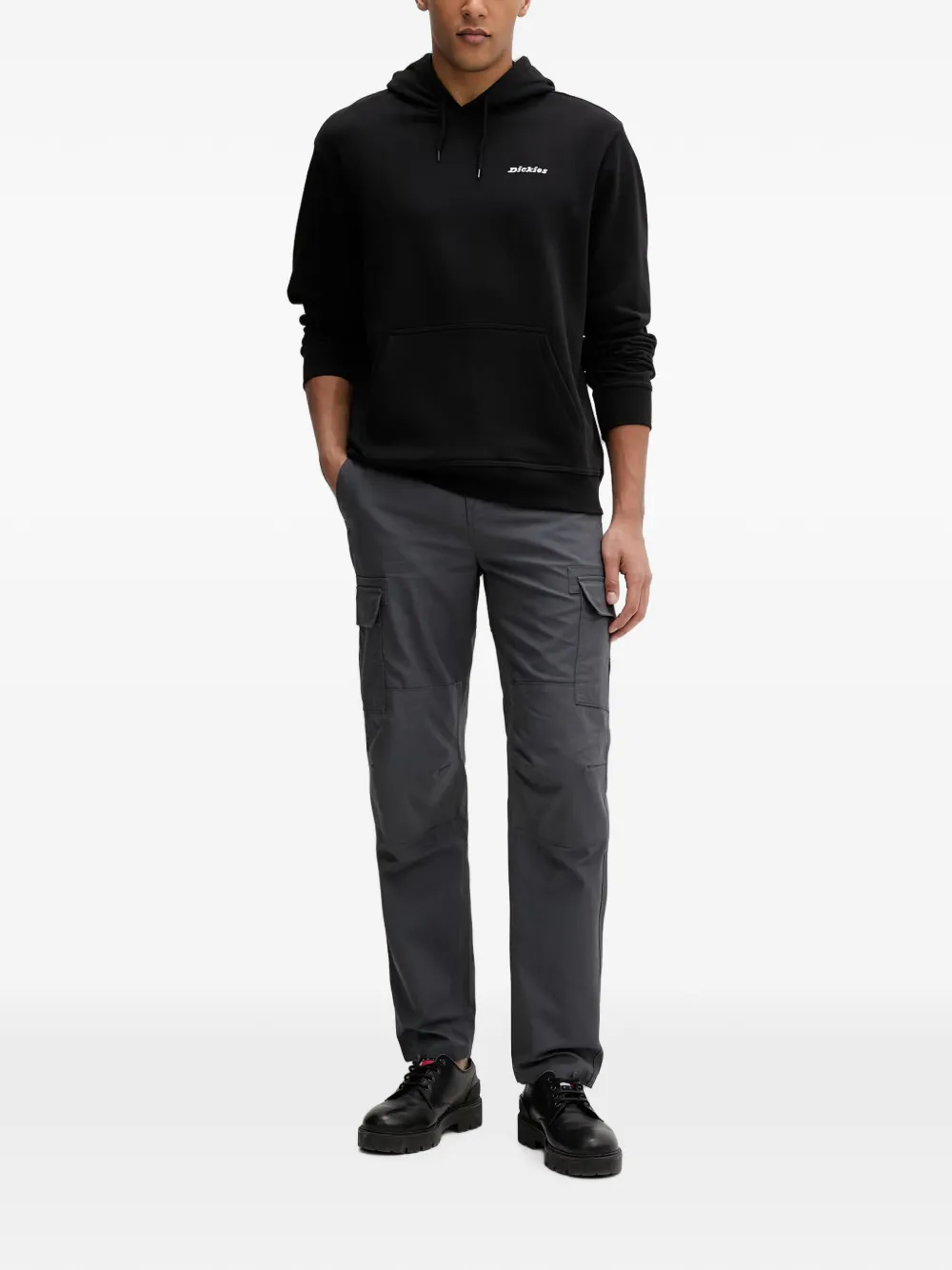 DICKIES Loretto hoodie met logoprint en trekkoord Zwart