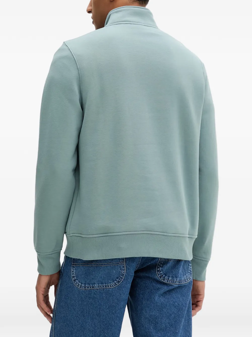 DICKIES Oakport sweater met logopatch en rits Blauw