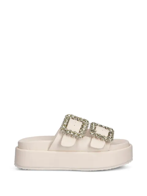 Buffalo Noa Ari Glam crystal-buckle platform slides