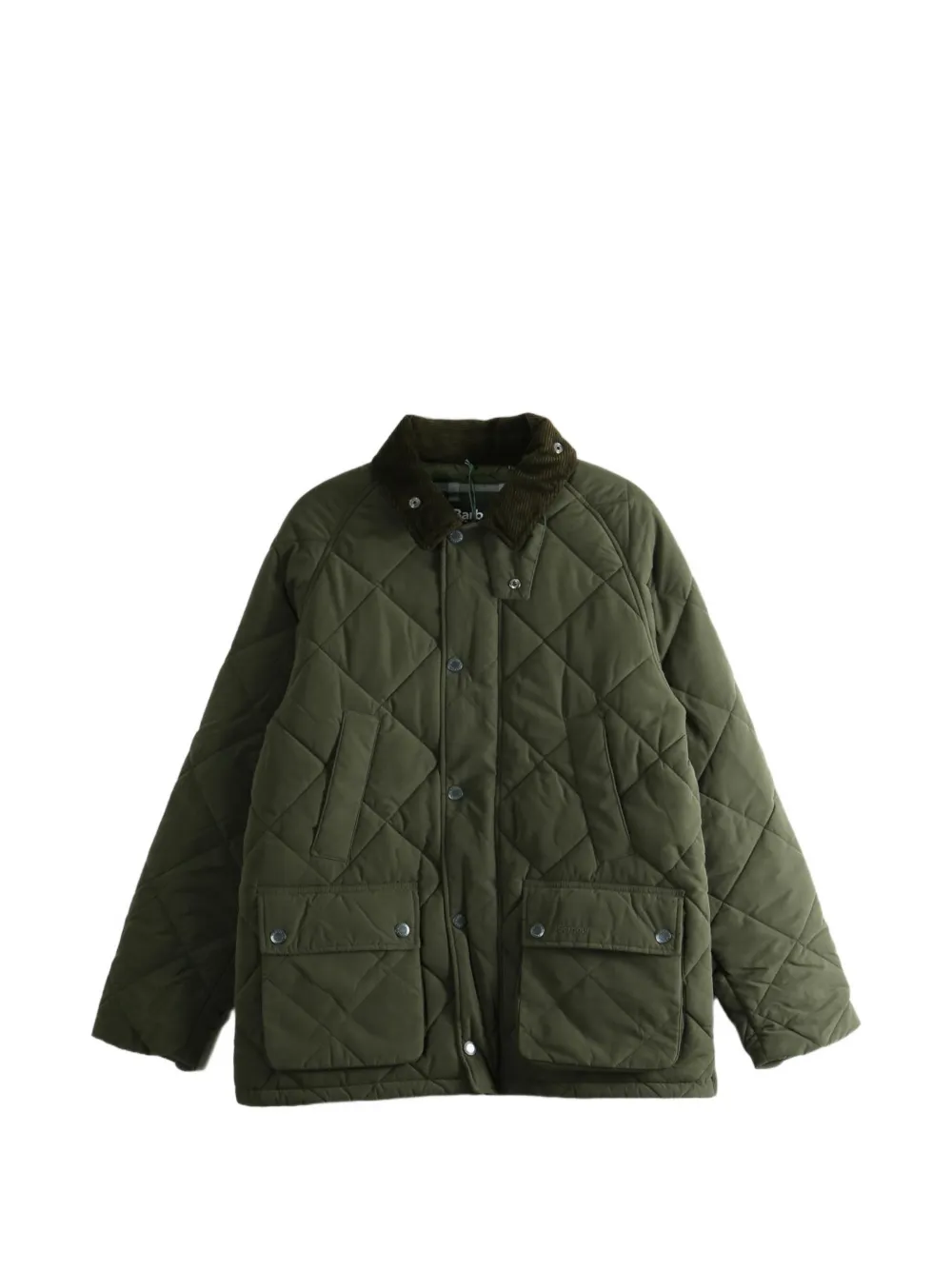 Barbour Modern Bedale corduroy-collar padded jacket - Verde