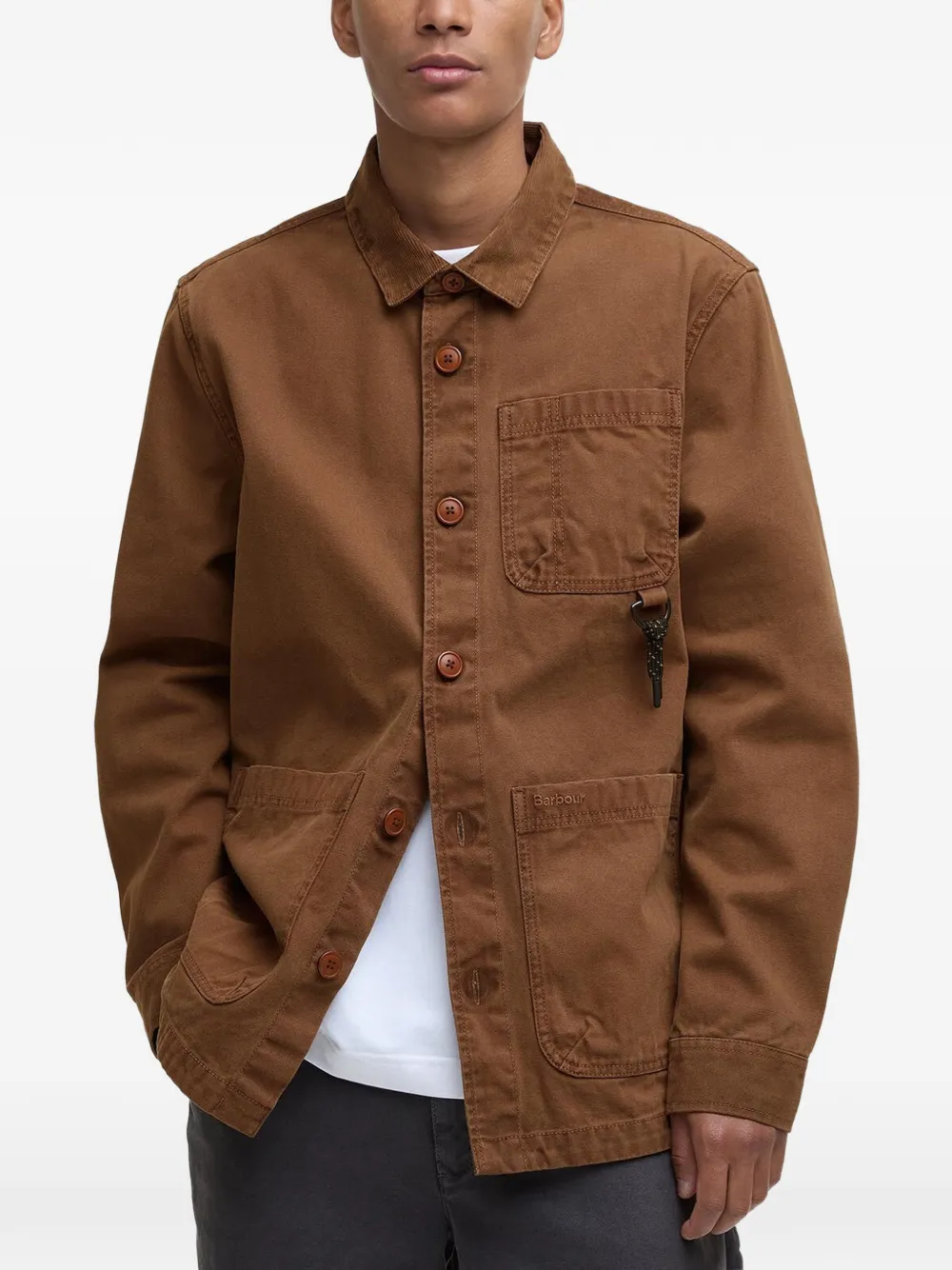Barbour Bowland shirtjack met opgestikte zak Bruin
