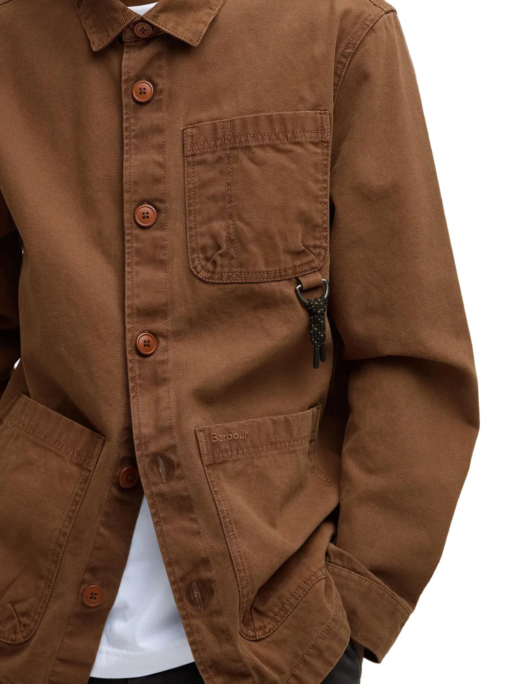 Barbour Bowland shirtjack met opgestikte zak Bruin
