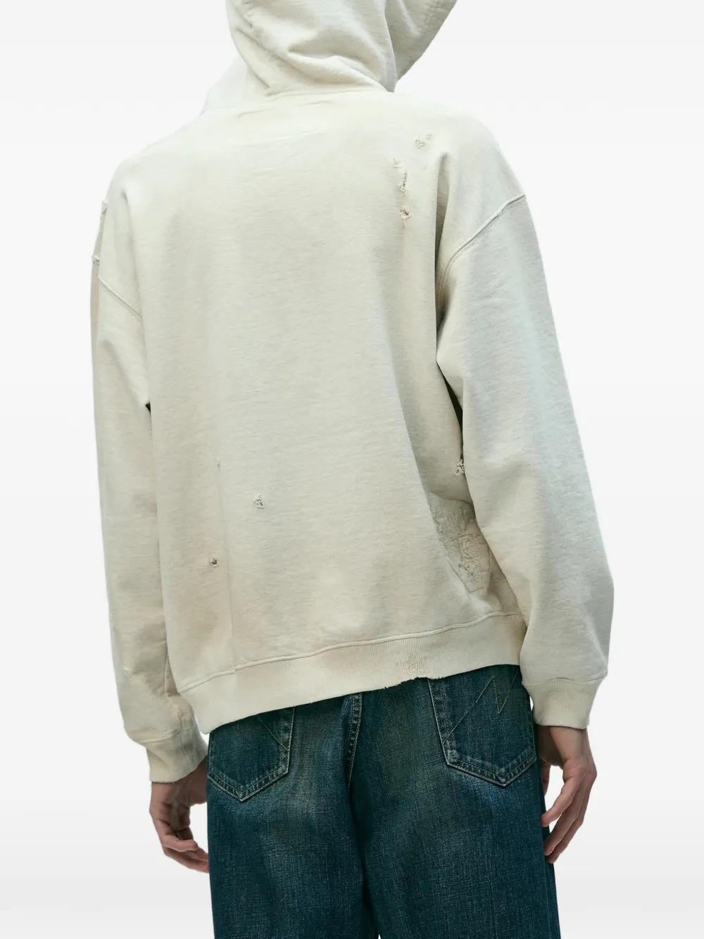 Neighborhood Hoodie met print Beige