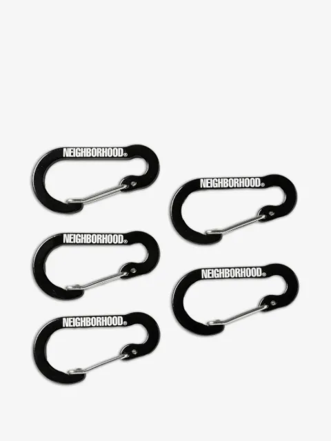 Neighborhood set de mosquetones con logo estampado (set de 5 piezas)