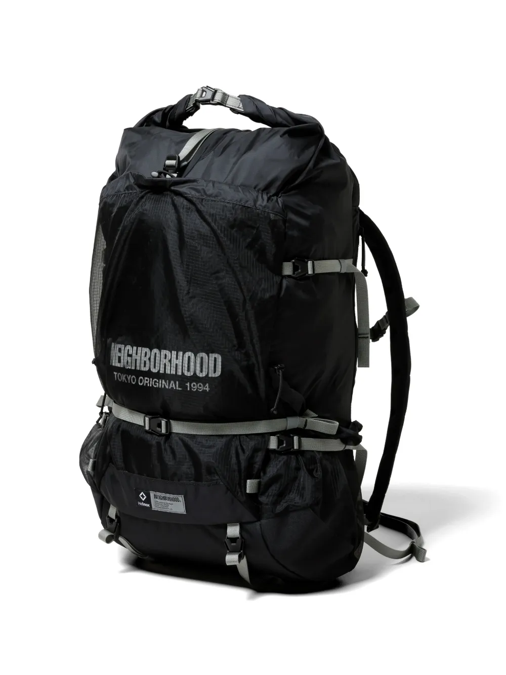 Neighborhood Rugzak met logoprint Zwart