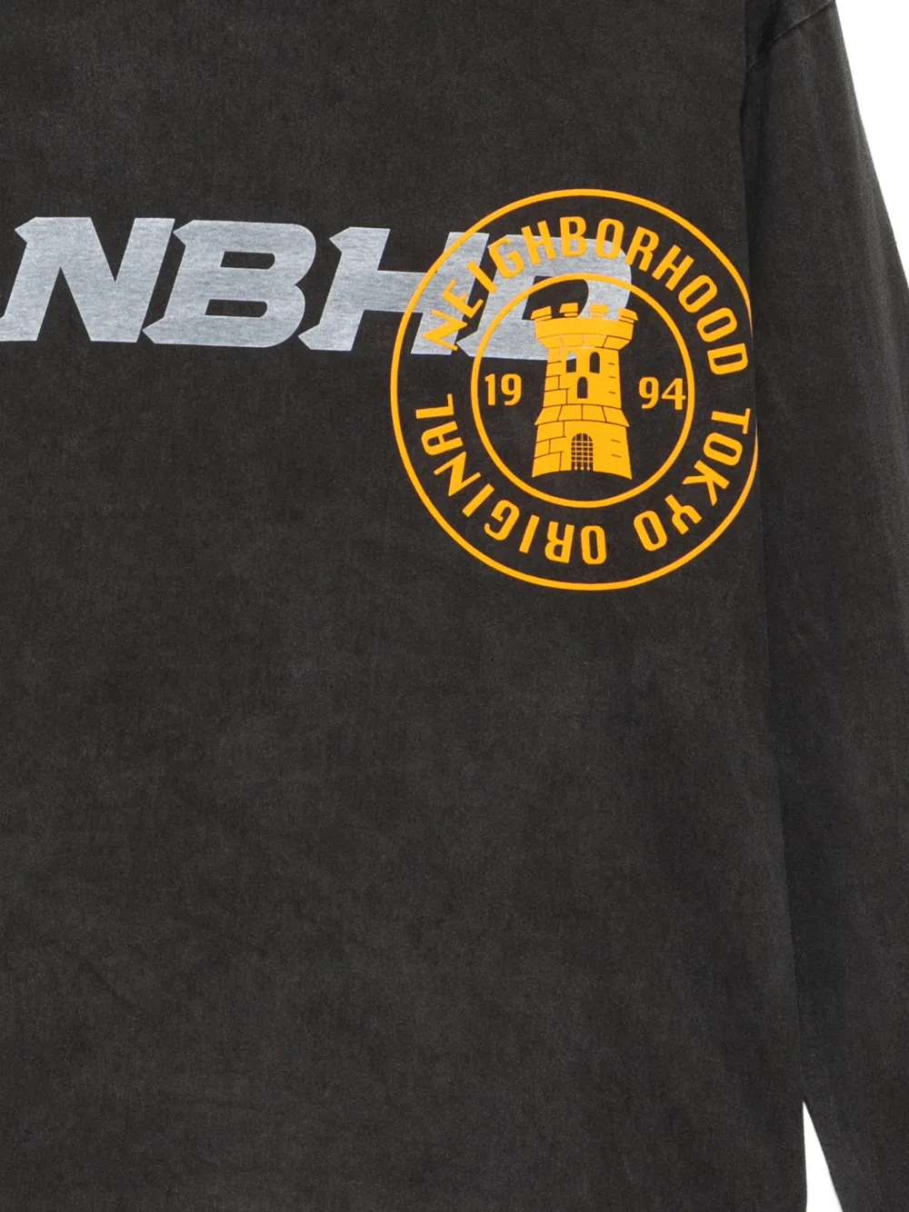 Neighborhood T-shirt met grafische print Grijs