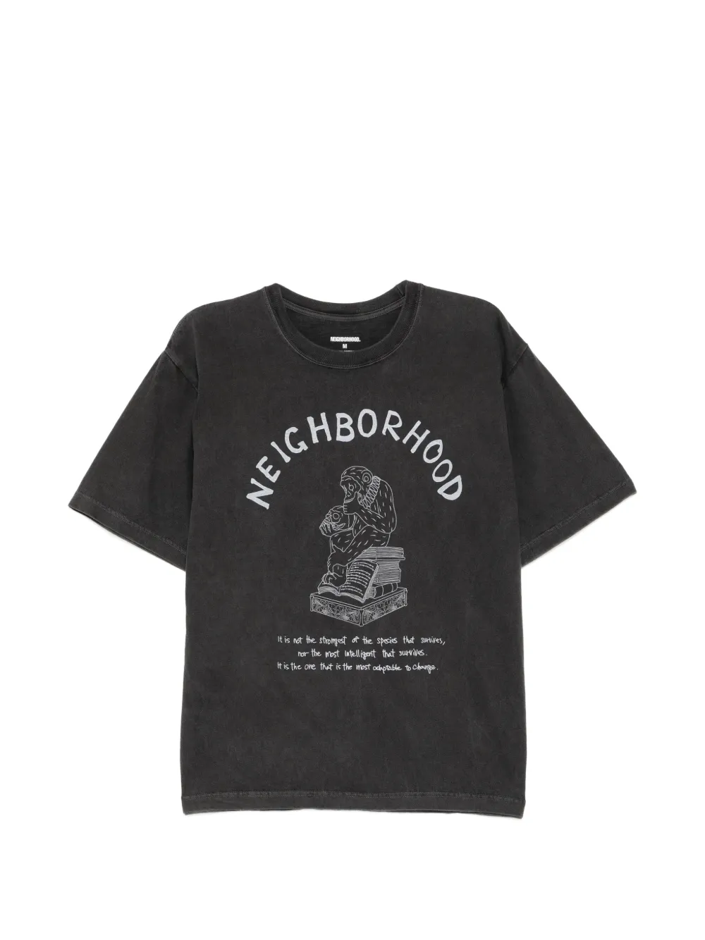 Neighborhood graphic-print T-shirt - Grigio