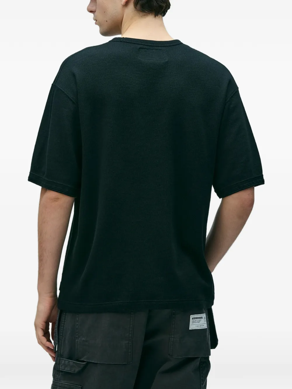 Neighborhood T-shirt met logopatch Zwart