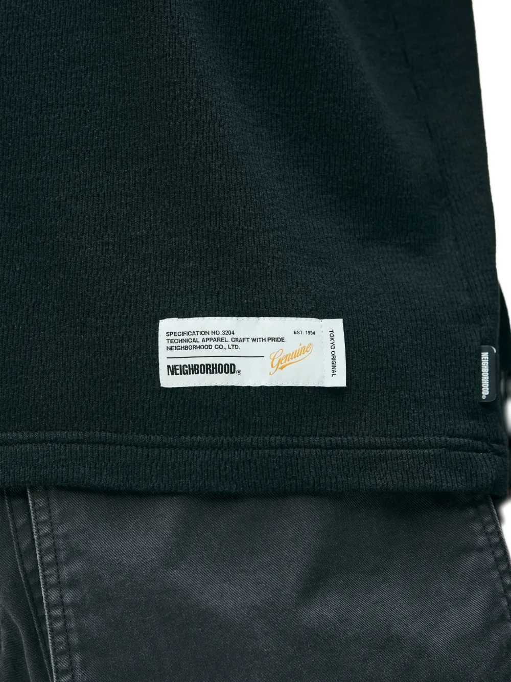 Neighborhood T-shirt met logopatch Zwart