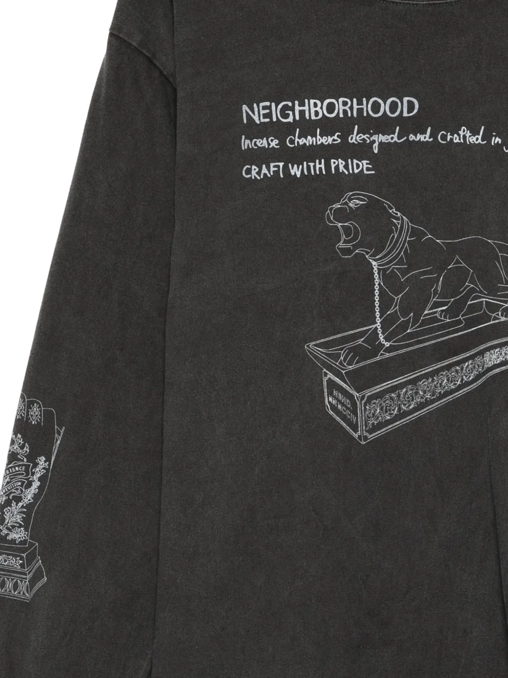 Neighborhood T-shirt met print Grijs