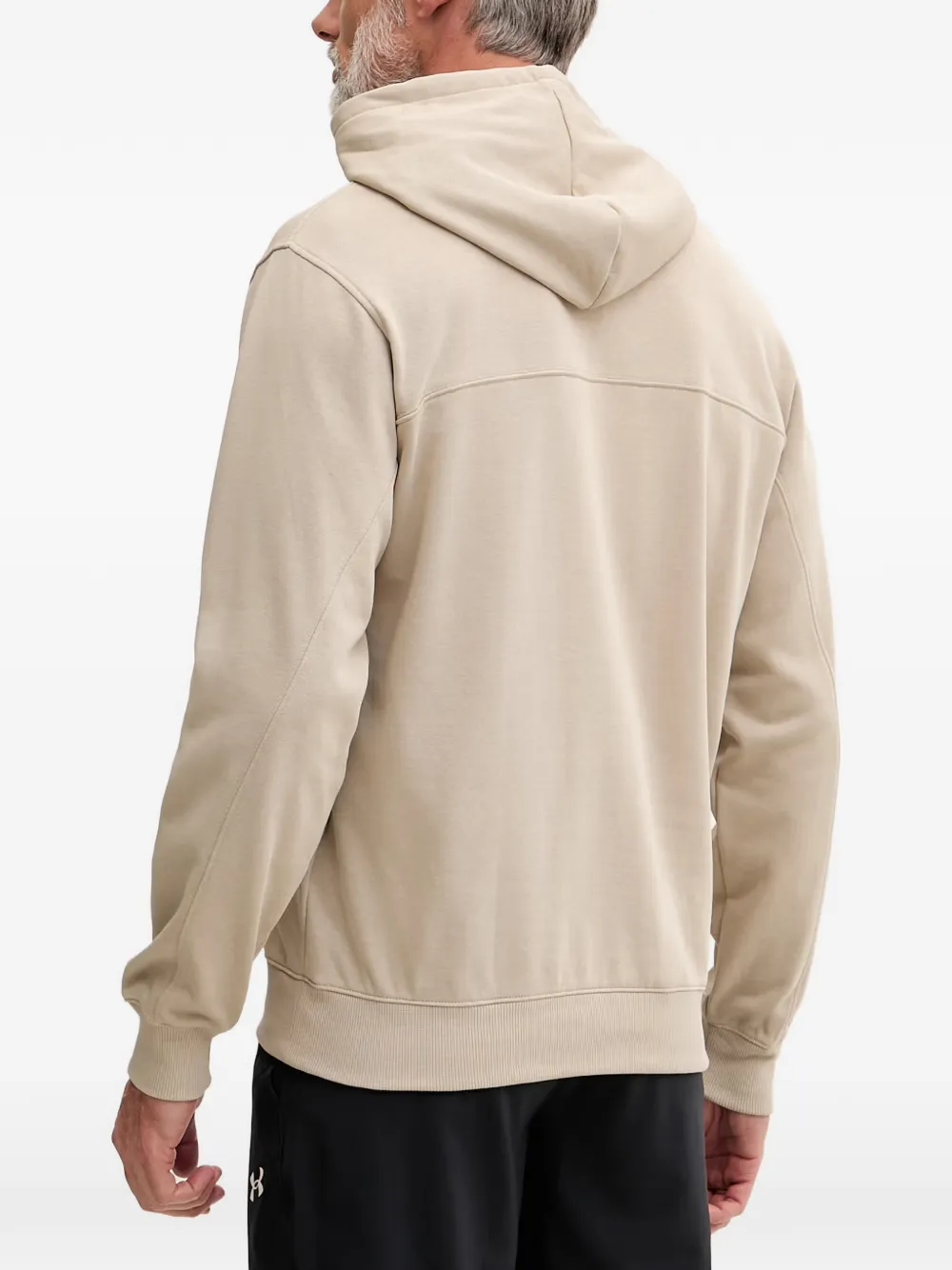 Under Armour Rival Lightweight logo-embroidered hooded hoodie Beige