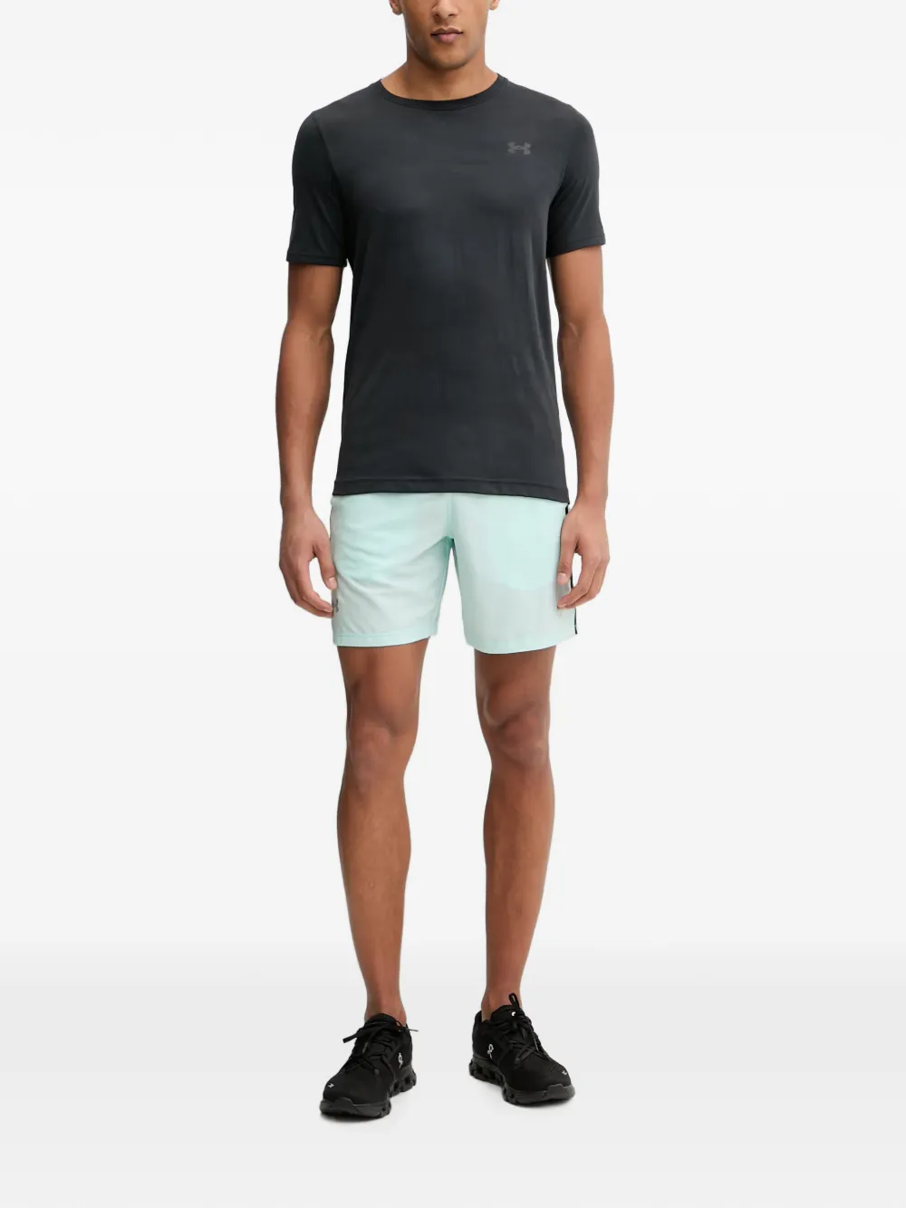 Under Armour Vanish Elite Seamless Camo T-shirt met jacquard en logo-print Zwart