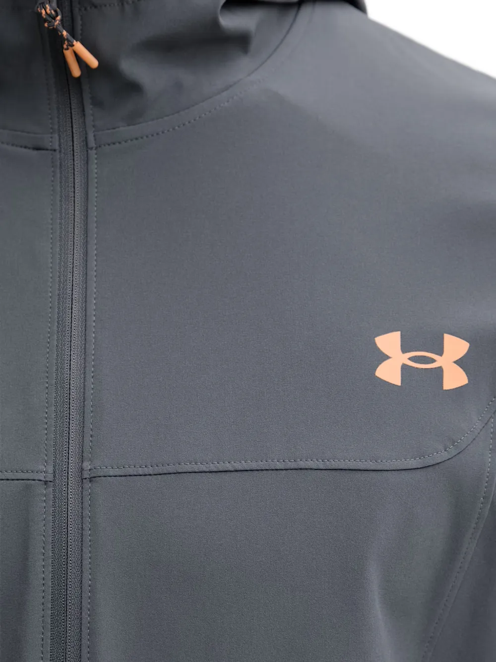 Under Armour Tech™ Utility Woven jack met capuchon en logo-print Grijs