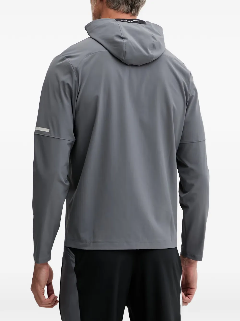 Under Armour Tech™ Utility Woven jack met capuchon en logo-print Grijs