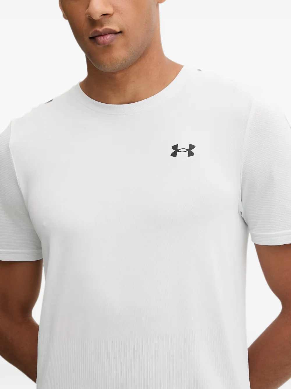 Under Armour Ua Sportstyler Logo Training Sports Short Sleeve Couple Style White In White