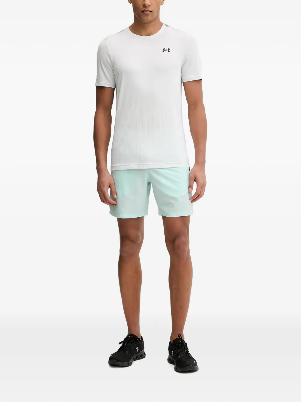 Under Armour Ua Sportstyler Logo Training Sports Short Sleeve Couple Style White In White