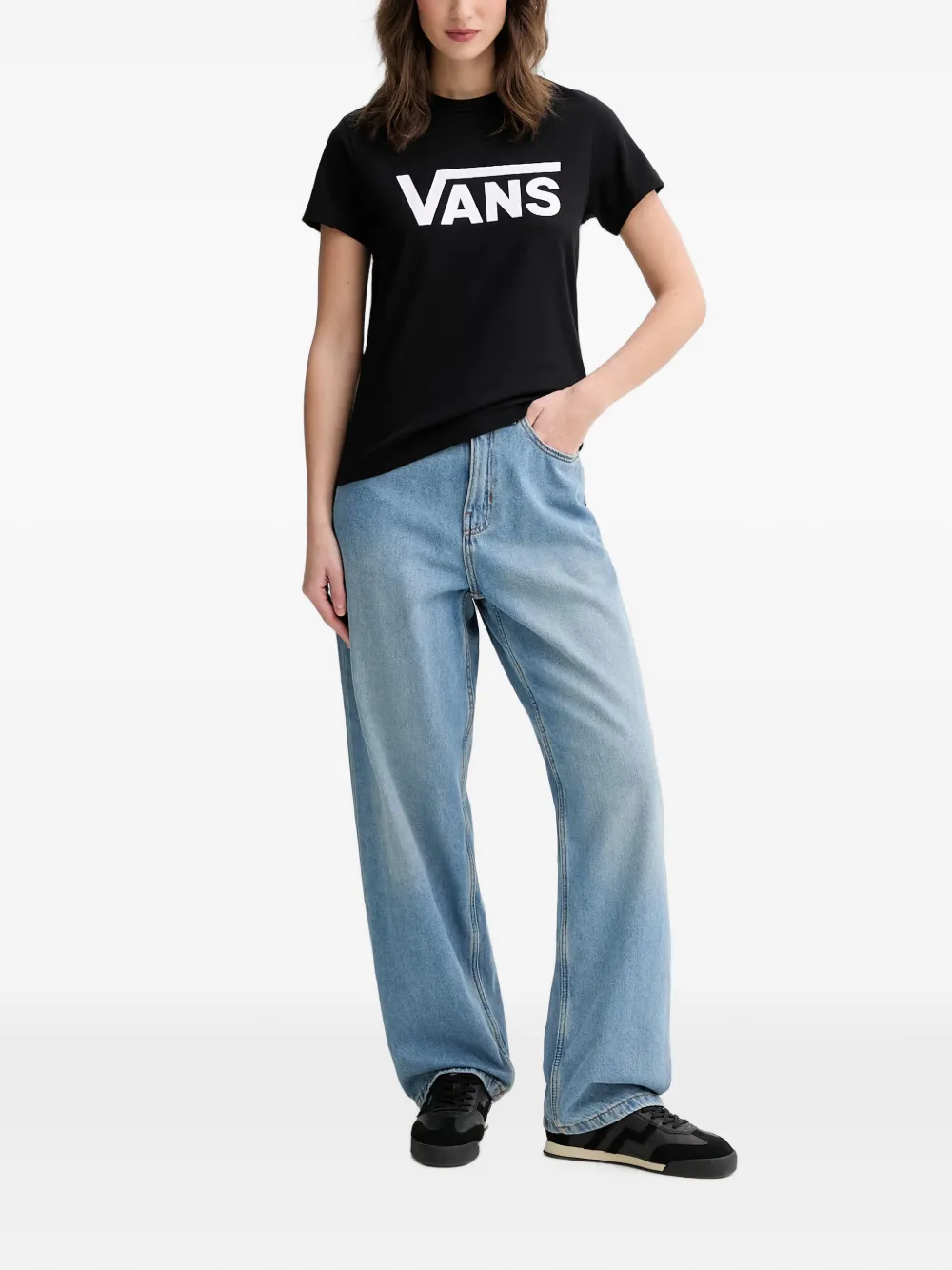 Vans Geruite baggy broek Blauw