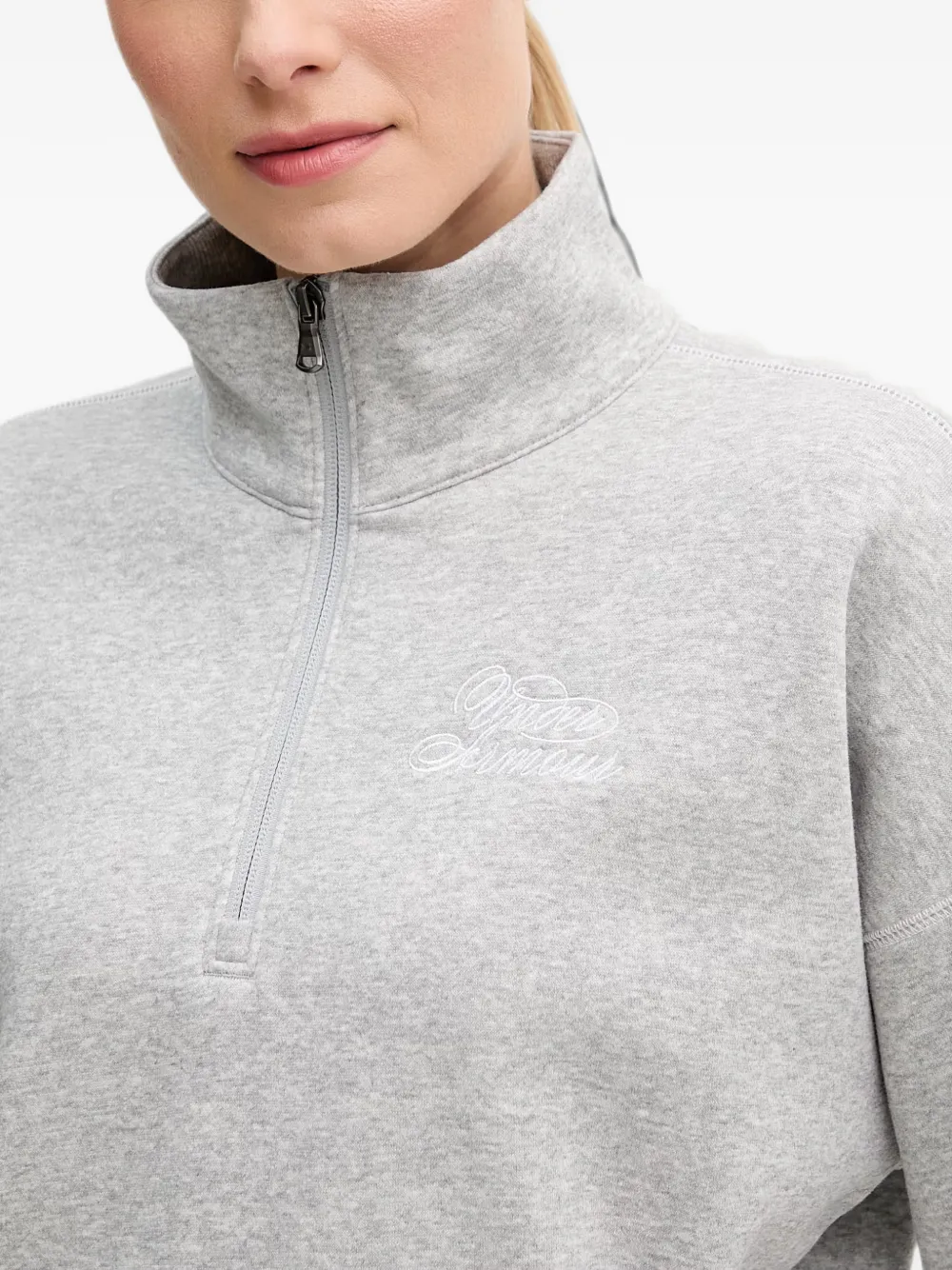 Under Armour UA Rival Script cropped trui met kwartrits Grijs