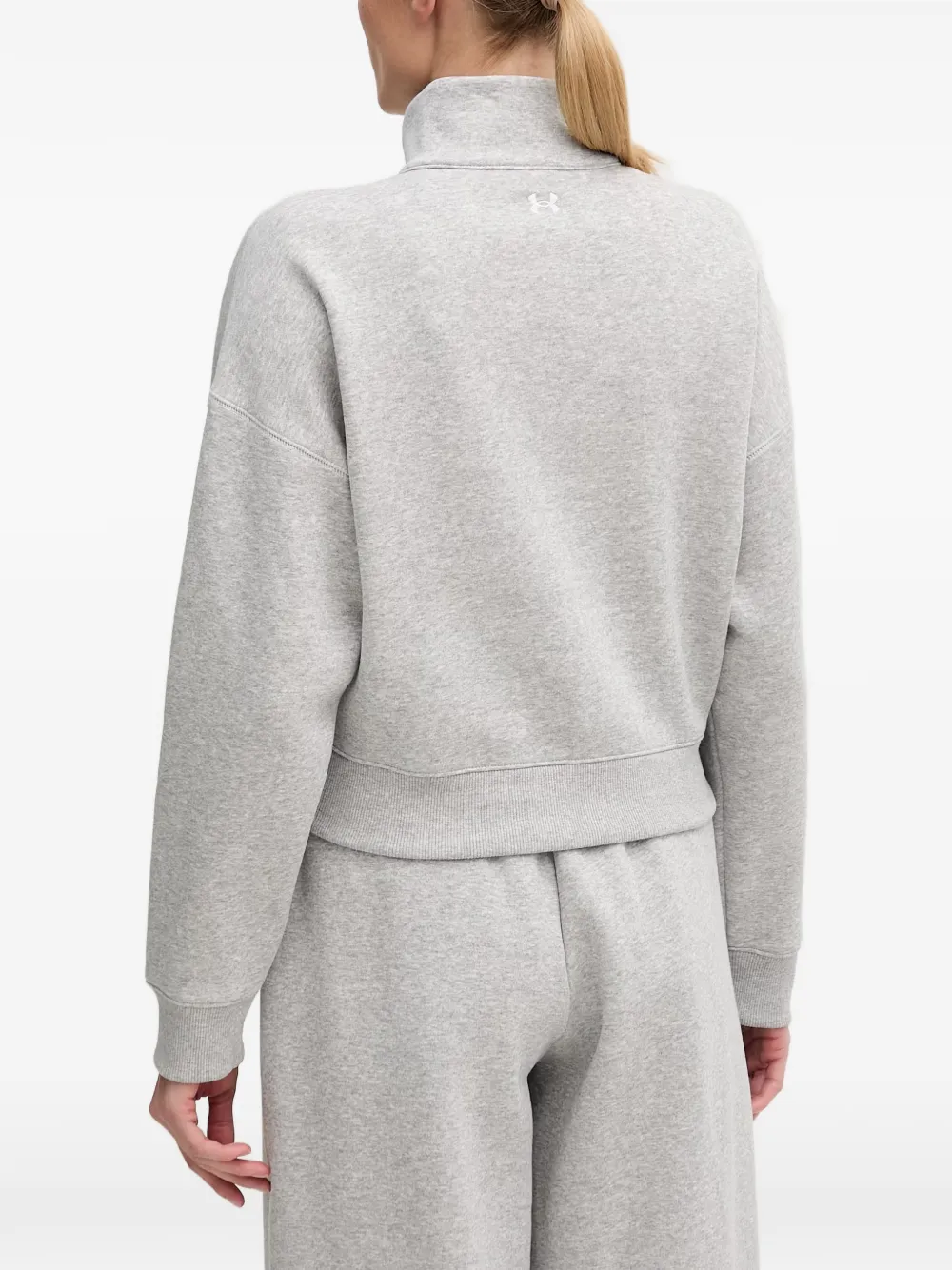 Under Armour UA Rival Script cropped trui met kwartrits Grijs