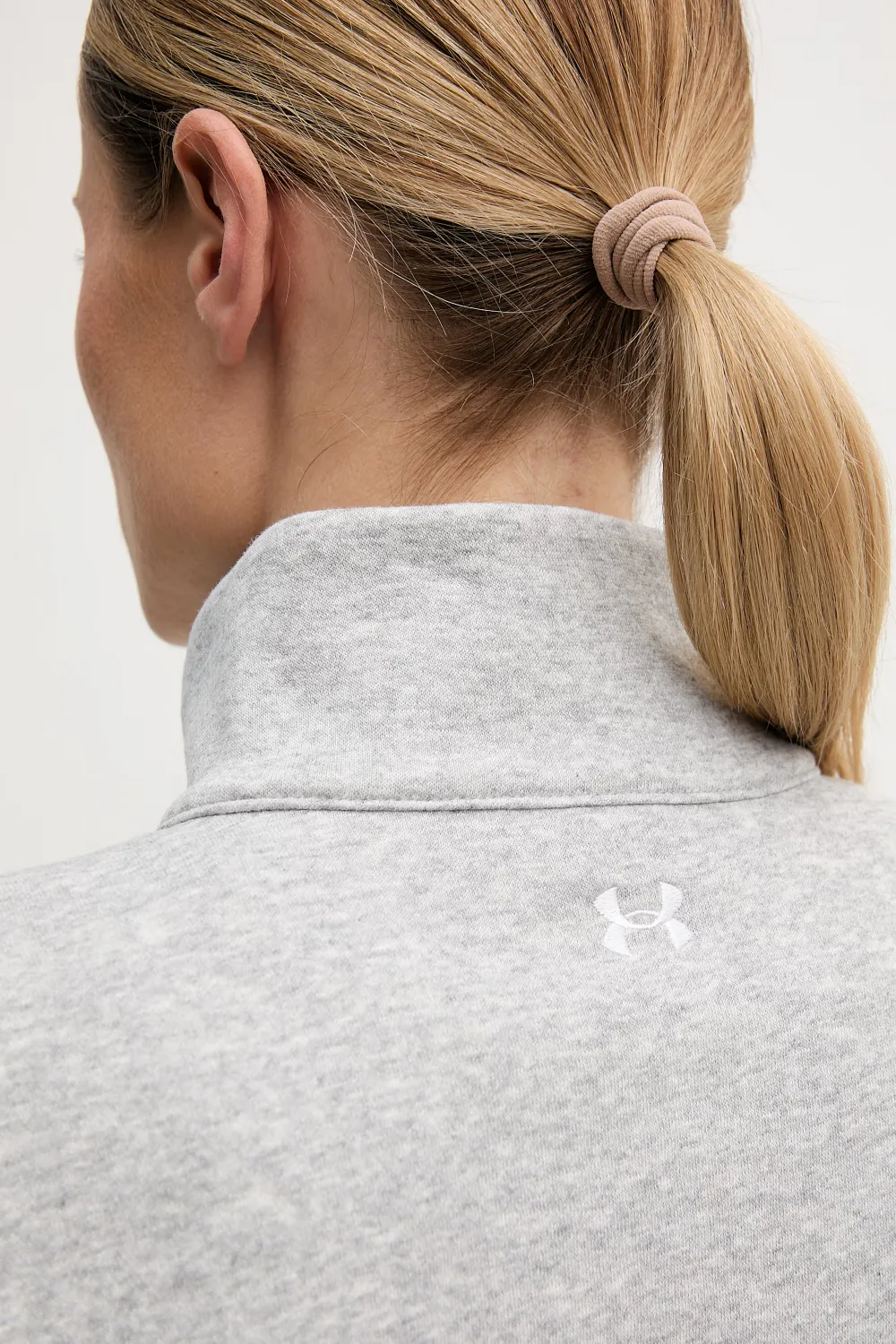 Under Armour UA Rival Script cropped trui met kwartrits Grijs