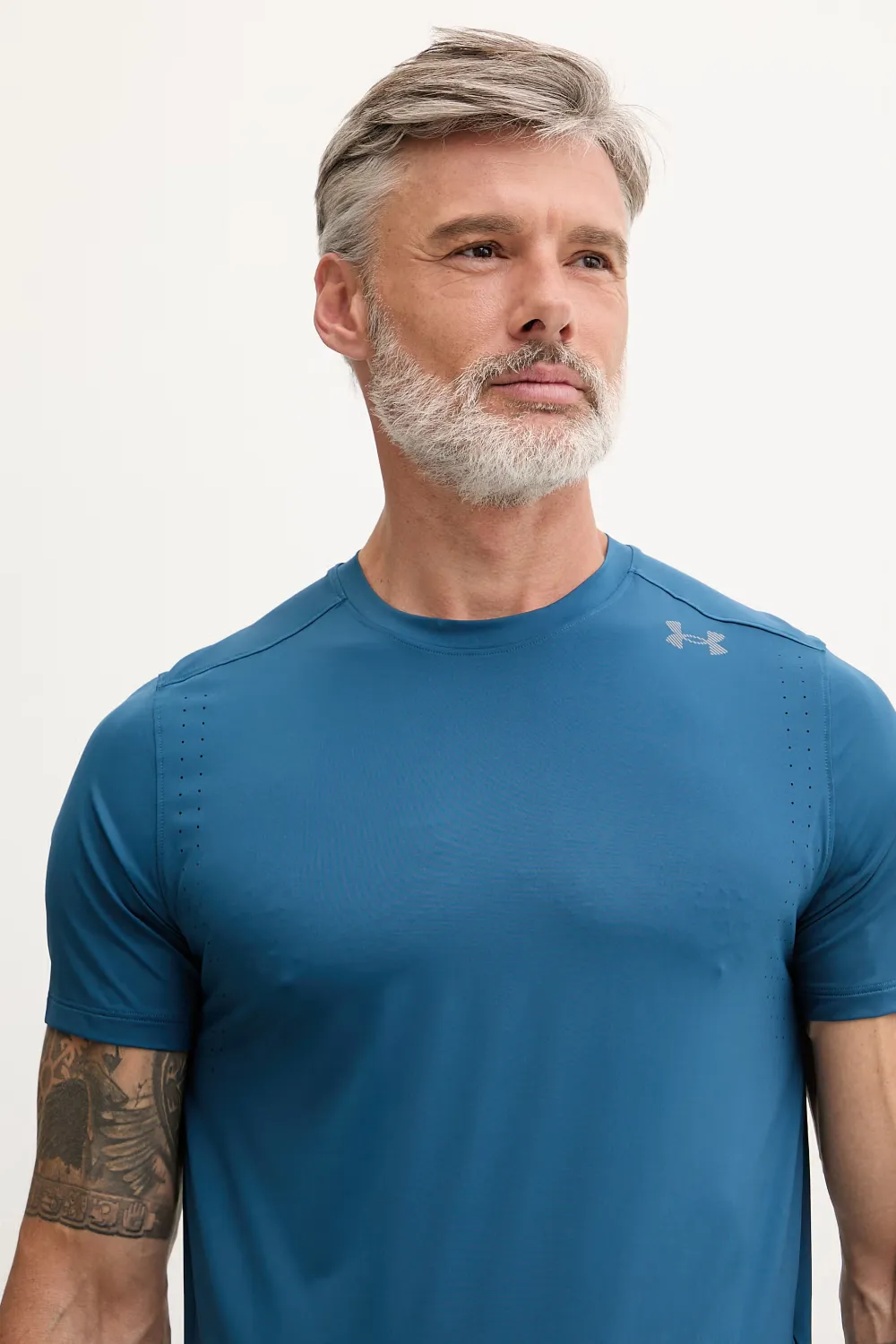 Under Armour Velociti Pro perforated-detail logo-print T-shirt Blauw