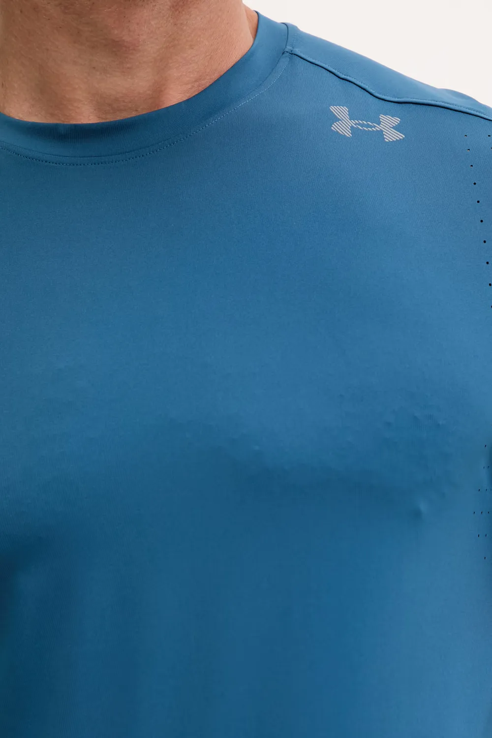 Under Armour Velociti Pro perforated-detail logo-print T-shirt Blauw