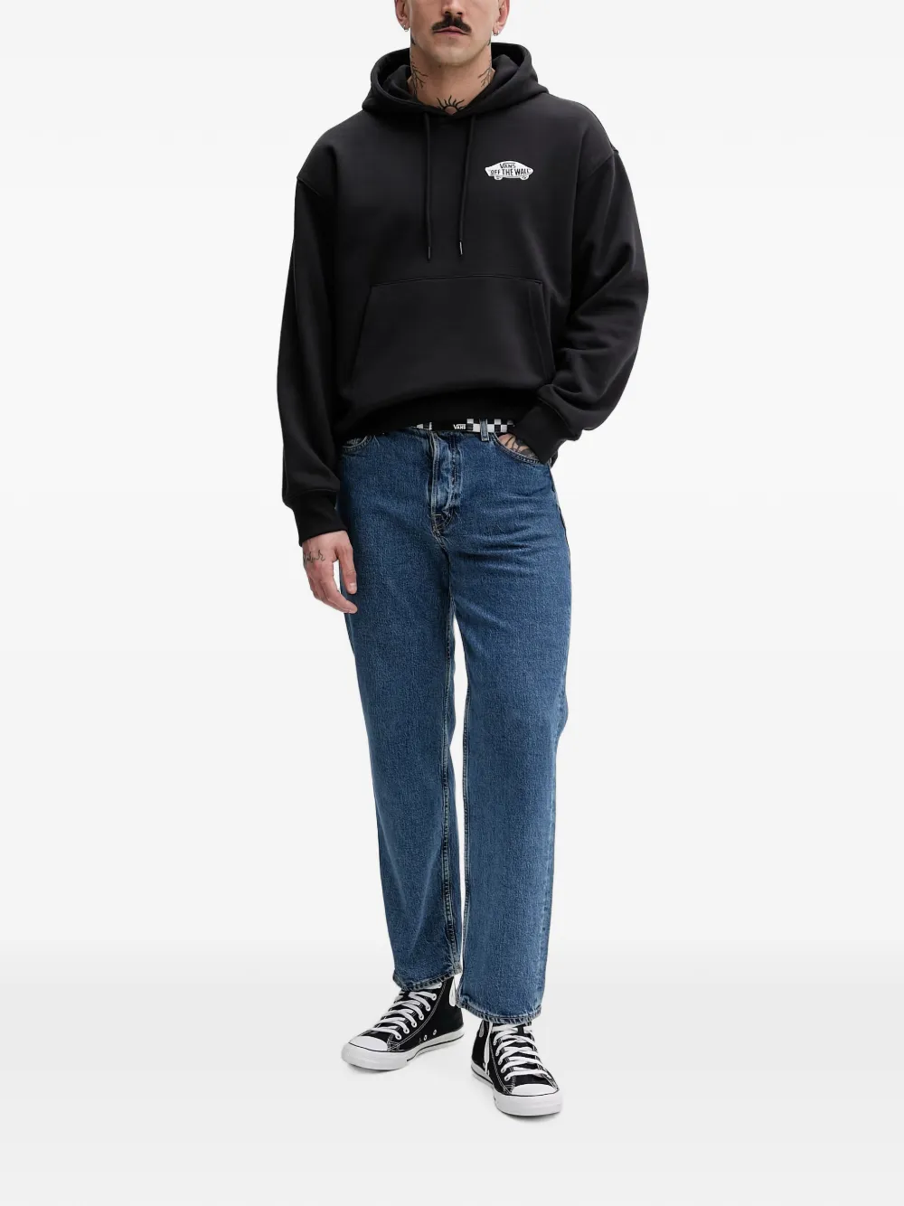 Vans Hoodie met logoprint en trekkoord Zwart