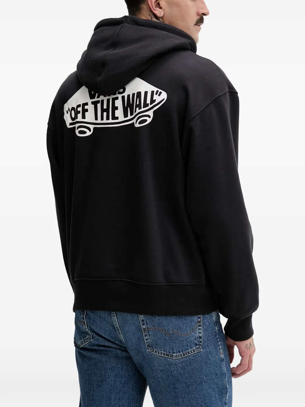 Vans Hoodie met logoprint en trekkoord Zwart