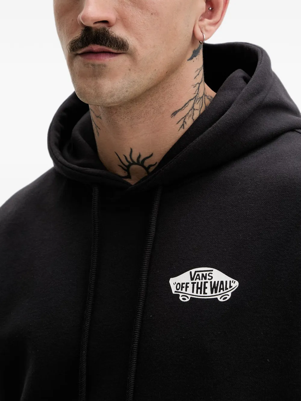Vans Hoodie met logoprint en trekkoord Zwart