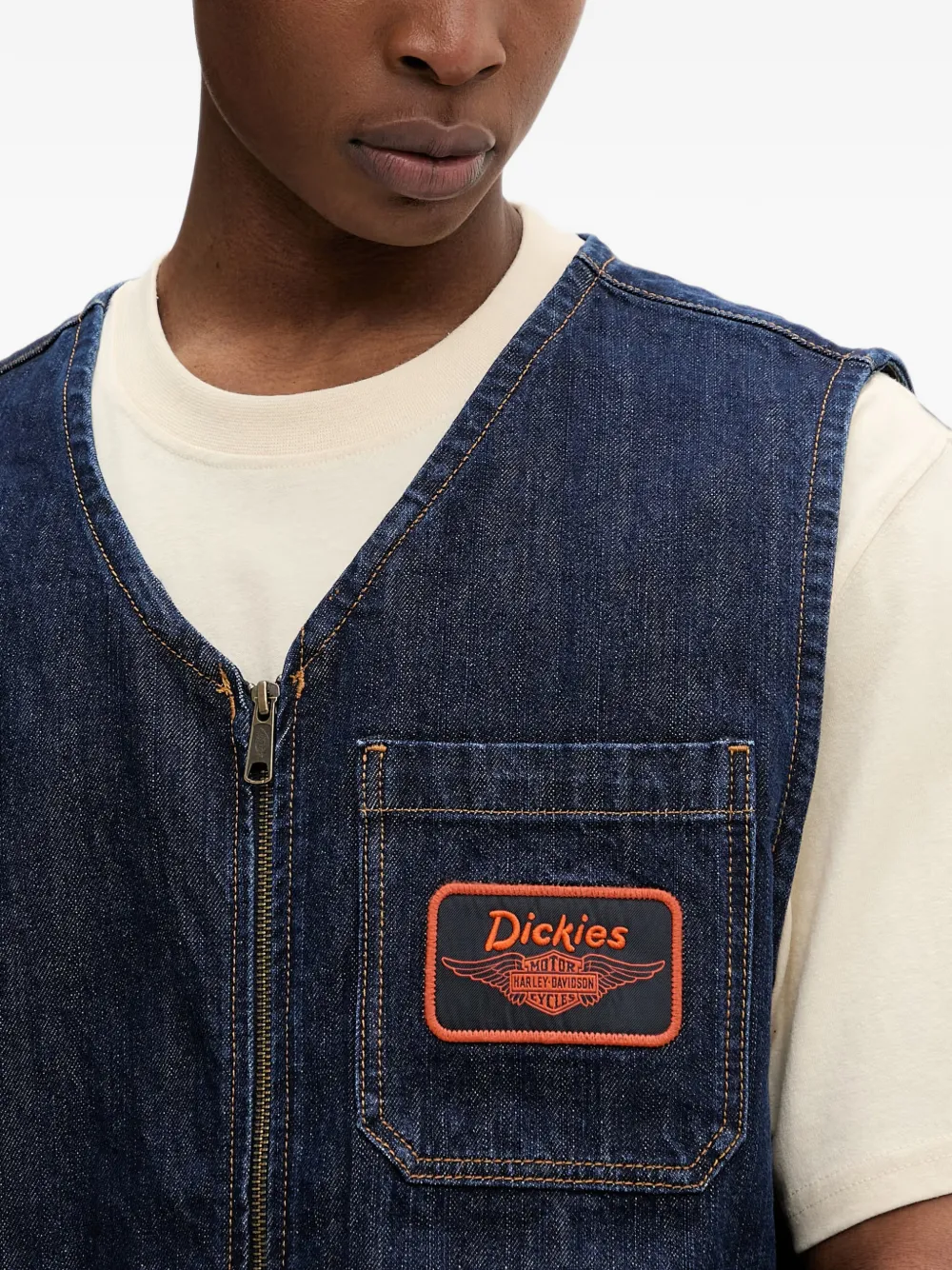 DICKIES Bodywarmer met logopatch Blauw