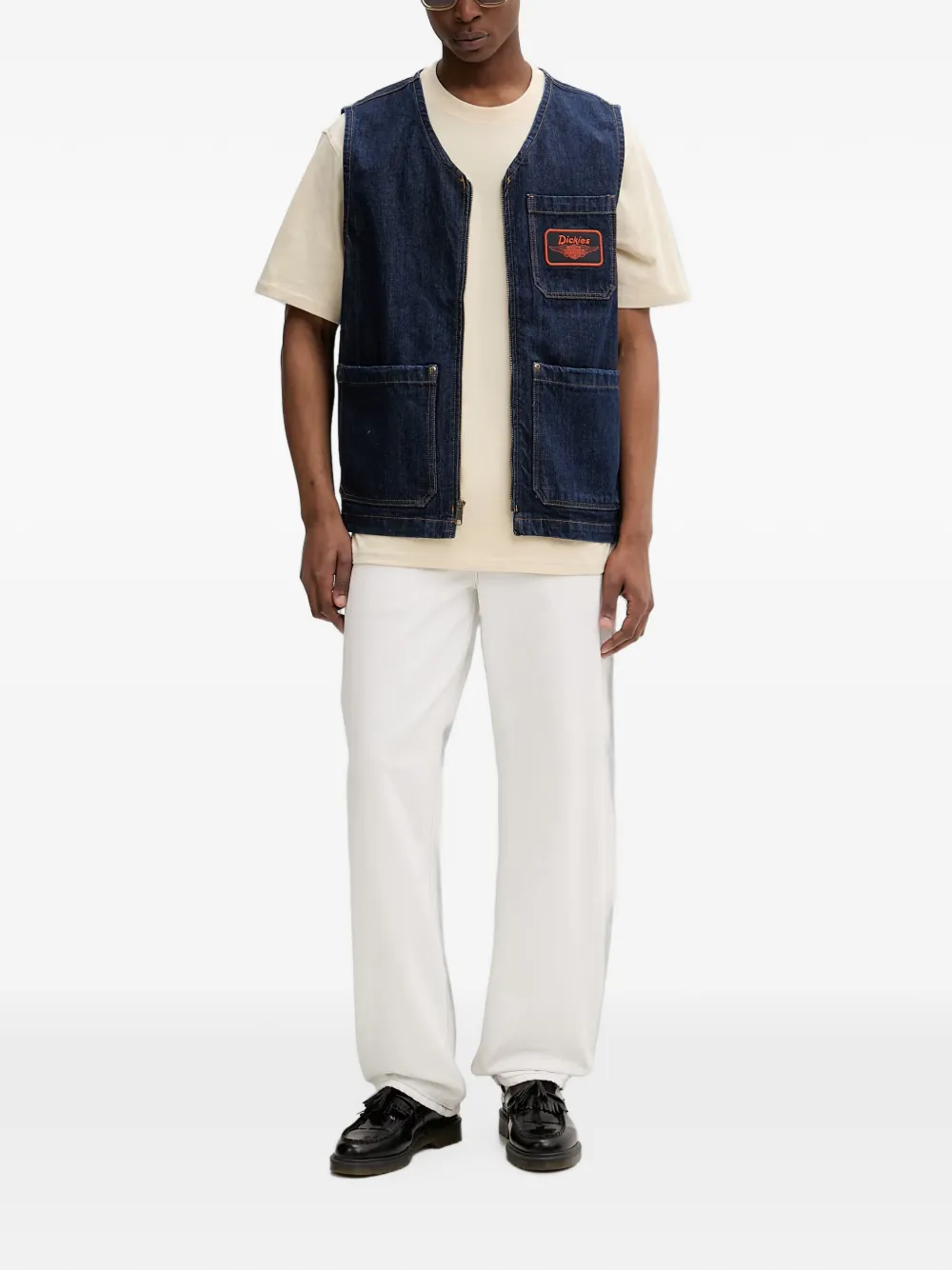 DICKIES Bodywarmer met logopatch Blauw