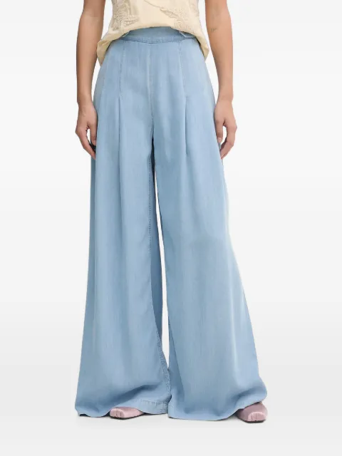 Blugirl flower-detail pleated jeans