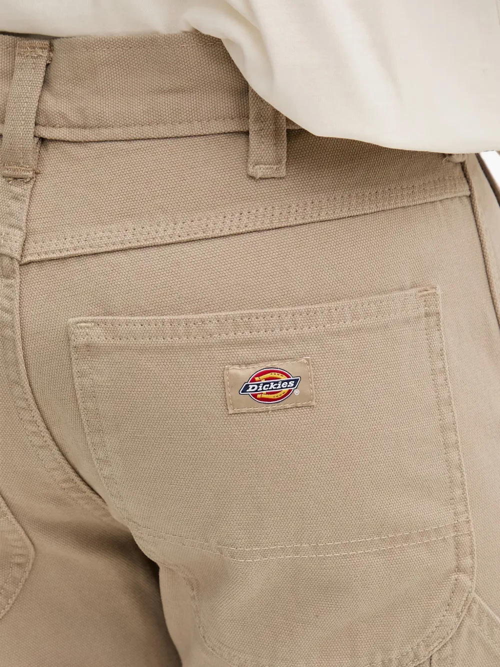 DICKIES Straight broek met logopatch Beige