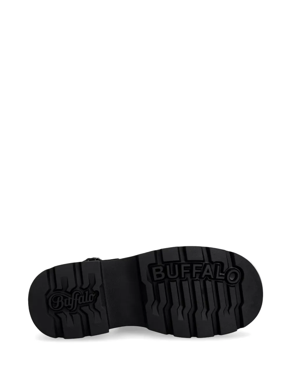 Buffalo Vega Cross sandalen met plateauzool en studs Zwart