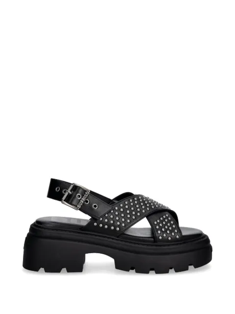 Buffalo Vega Cross studded platform sandals