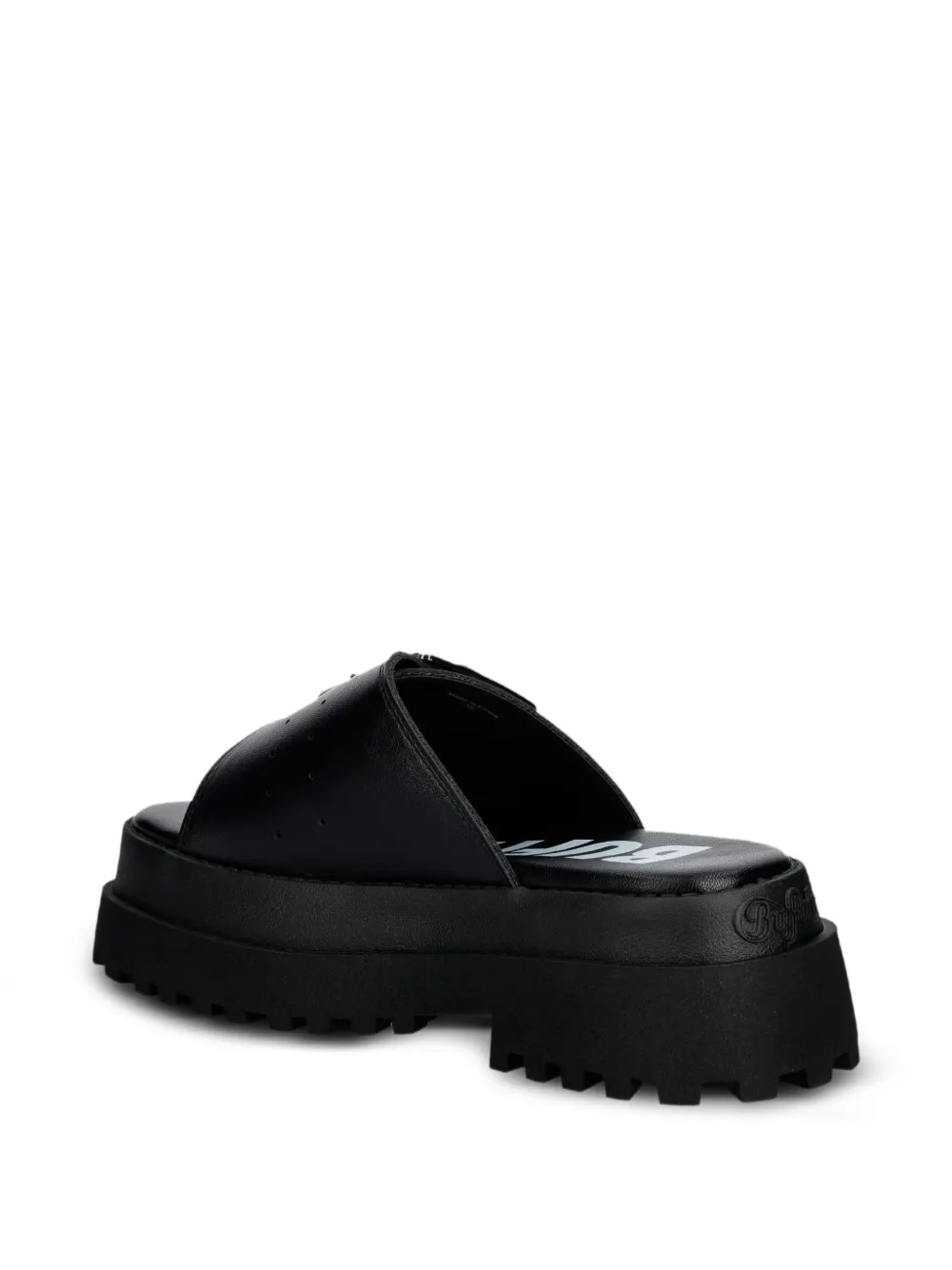 Buffalo Pluto Slide Buckle sandals Zwart
