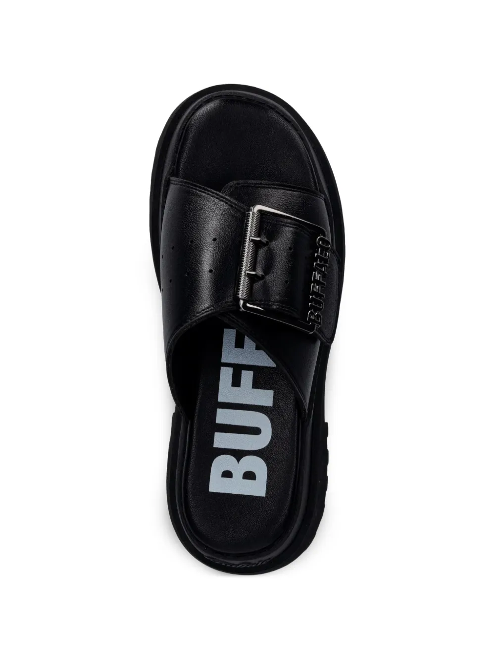 Buffalo Pluto Slide Buckle sandals Zwart