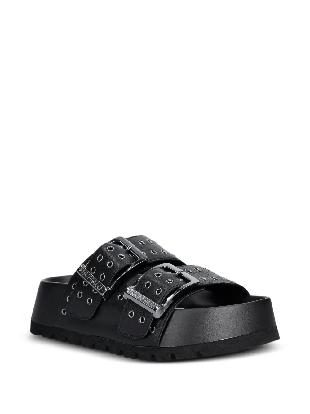 Buffalo Jane Ari RIV buckled sandals Zwart
