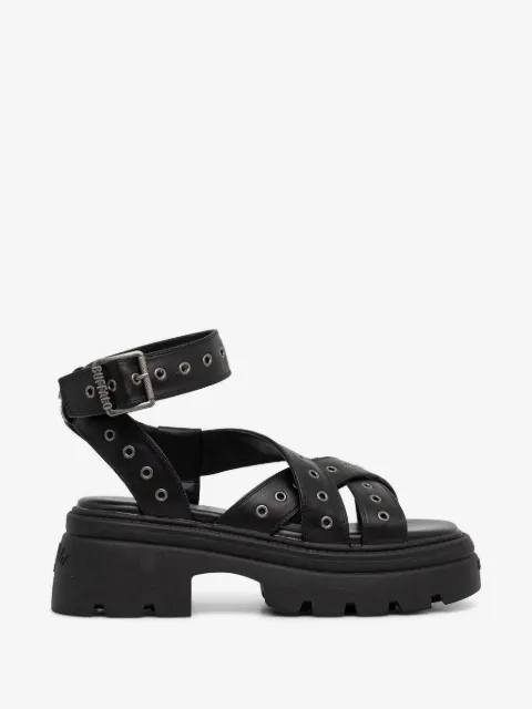 Buffalo Vega MSS RIV eyelet-embellished platform sandals