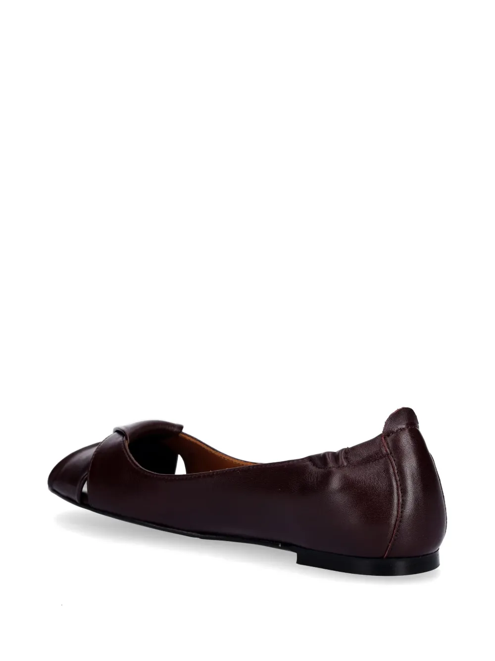 BILLI BI twist-detail peep-toe ballet flats Bruin
